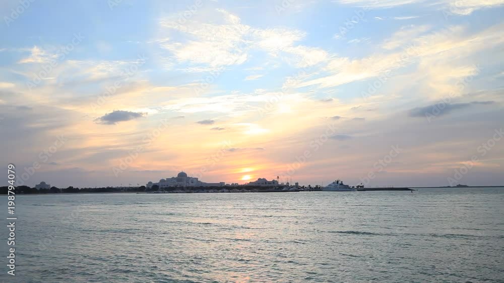 Sunset in Abu Dhabi in a cloudy day Sunset in Abu Dhabi in a cloudy day