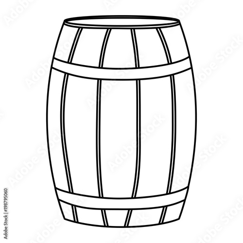 line wood barrel object style design
