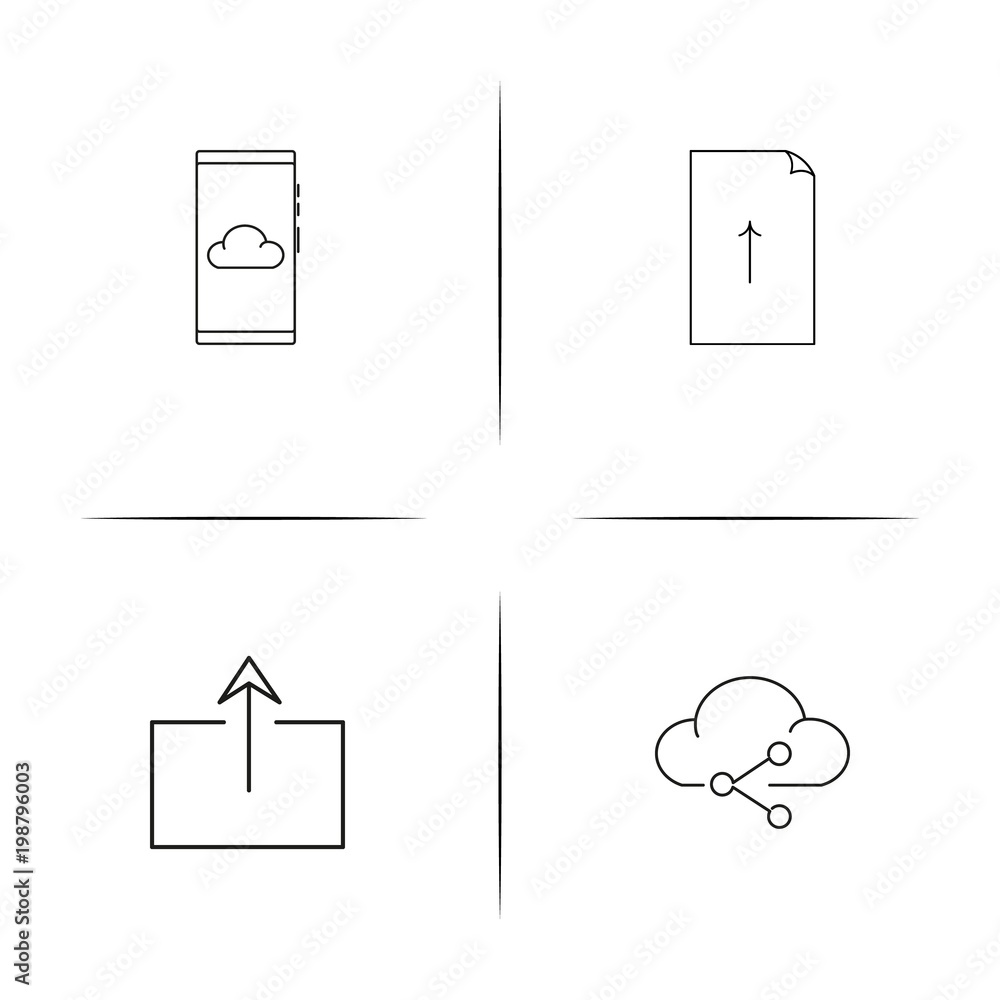 Internet Technologies simple linear icons set. Outlined vector icons Internet Technologies simple linear icons set. Outlined vector icons