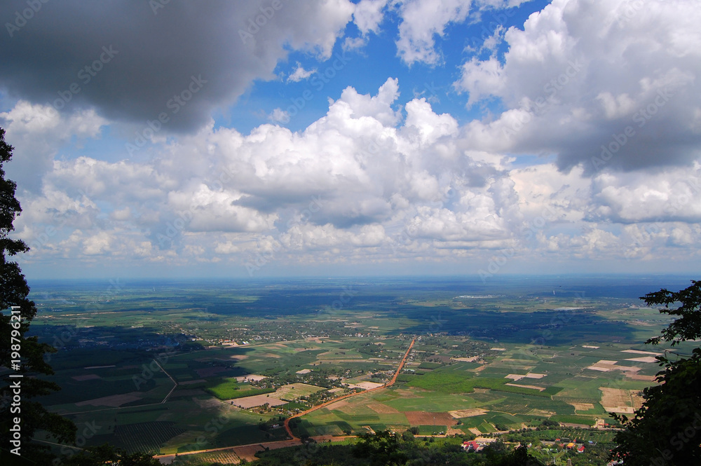 View from the top of Ba Den mountain, Tay Ninh, Vietnam