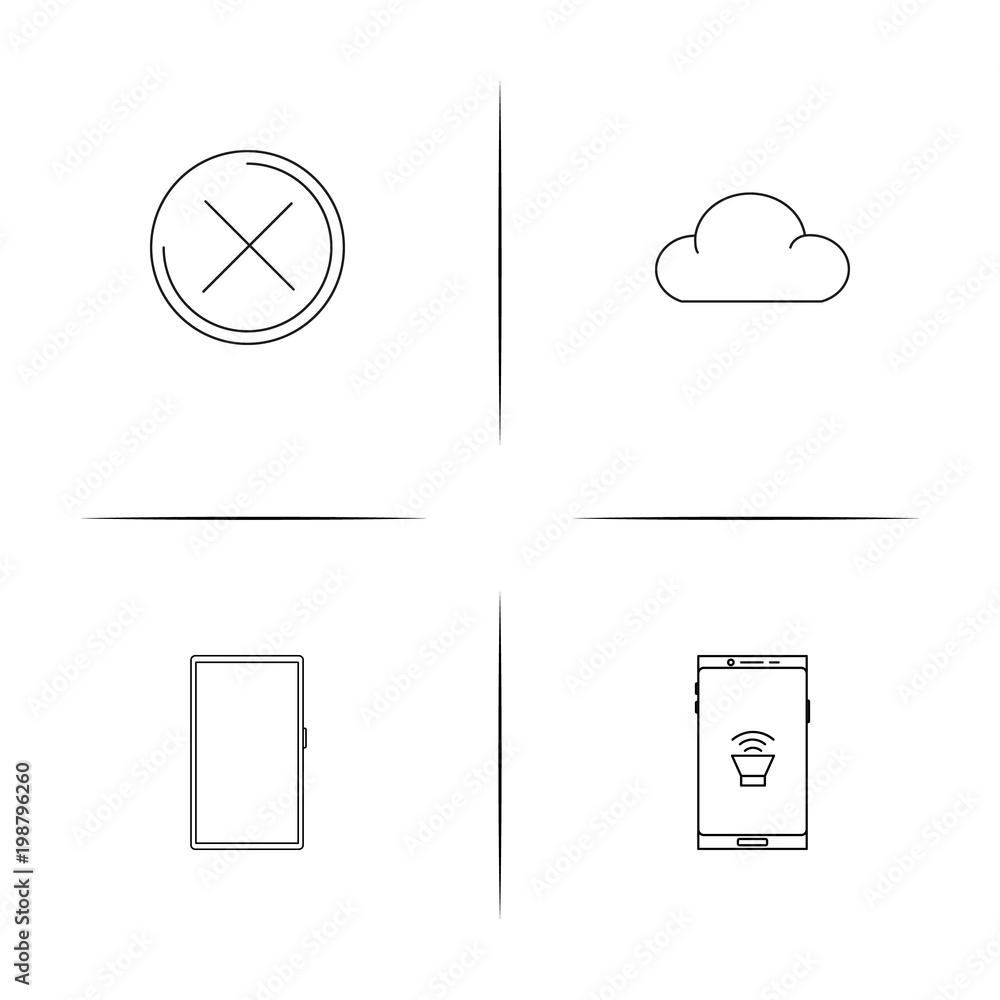 Music simple linear icons set. Outlined vector icons Music simple linear icons set. Outlined vector icons