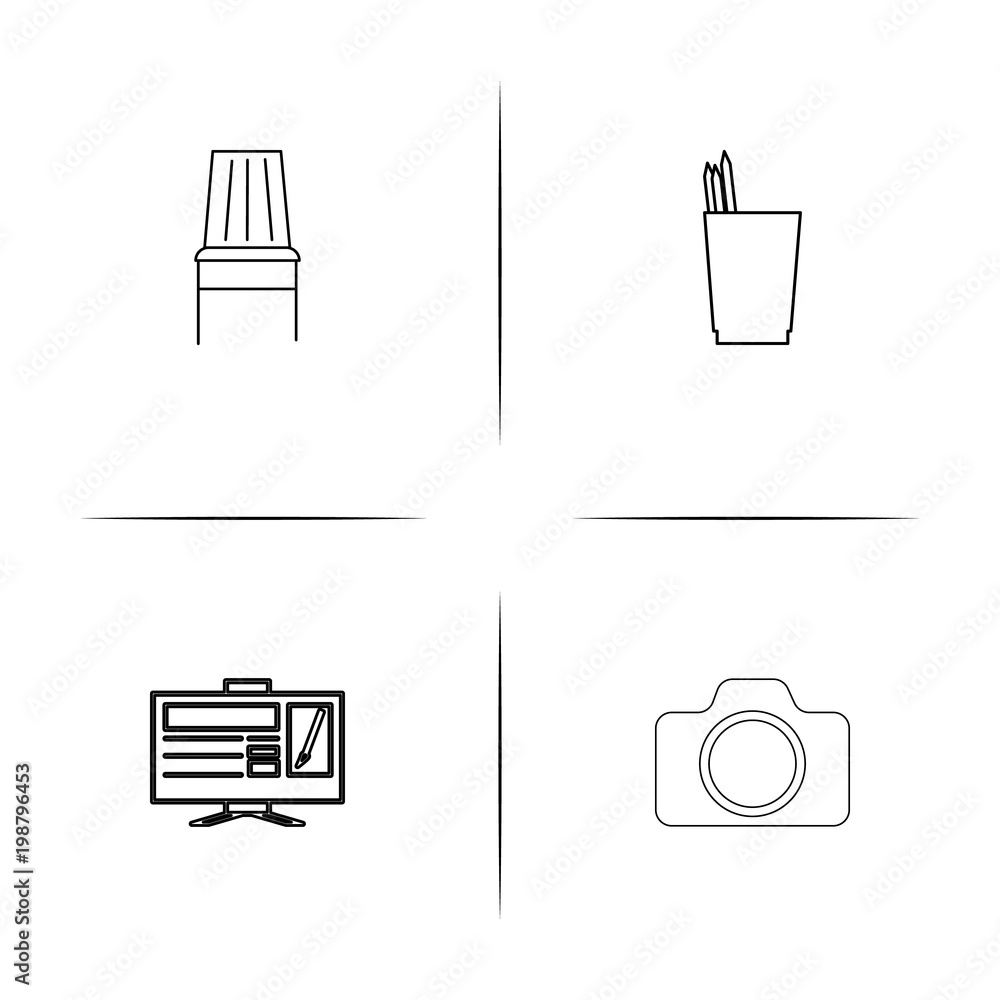 Creative Process And Design simple linear icons set. Outlined vector icons Creative Process And Design simple linear icons set. Outlined vector icons