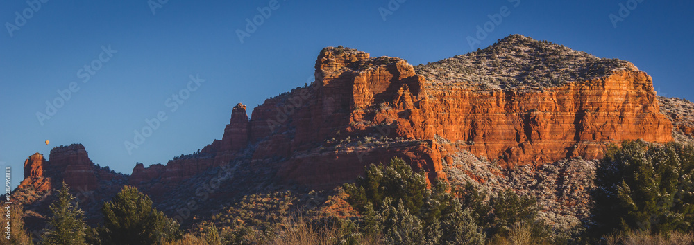 Red Rock Formations at Sunrise Panorama