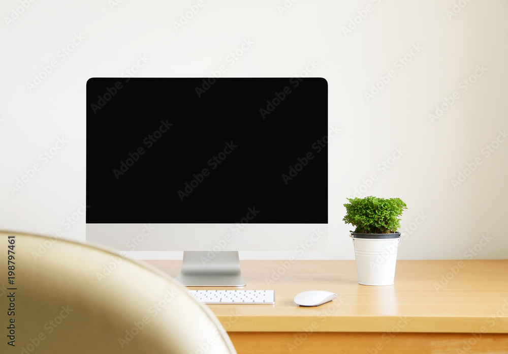 Computer, Desktop PC. for business In modern office.copy space. Computer, Desktop PC. for business In modern office.copy space.