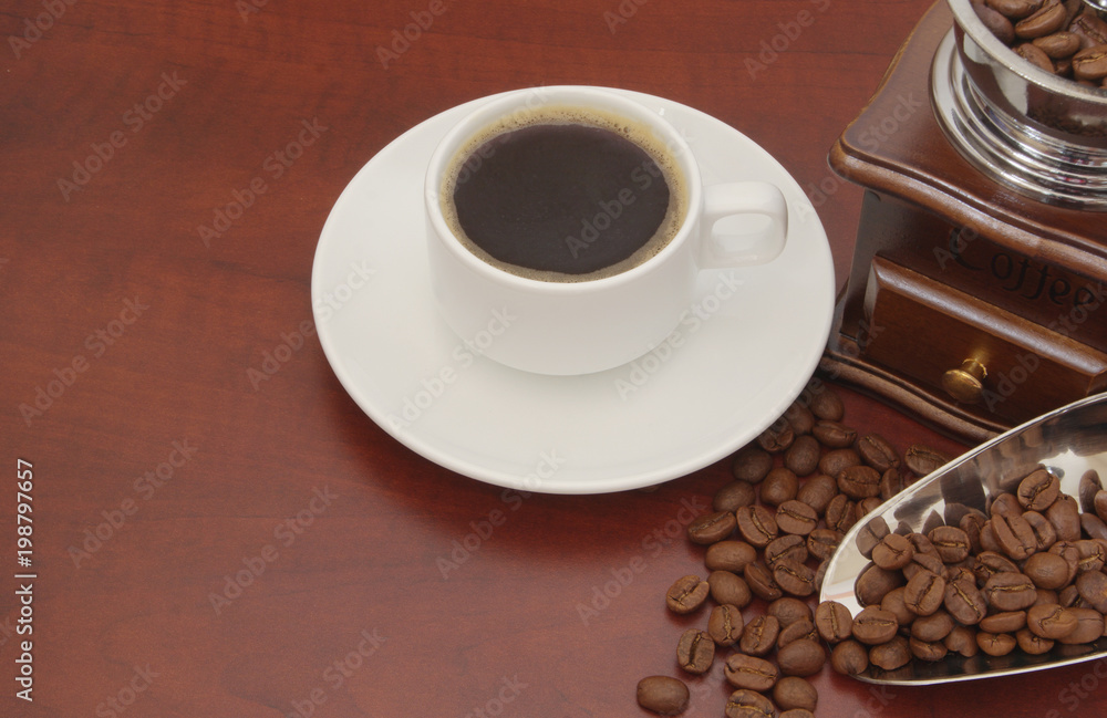 Fototapeta premium Coffee theme close up