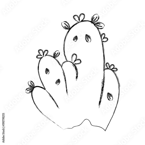 grunge bush plant with nature leaves design