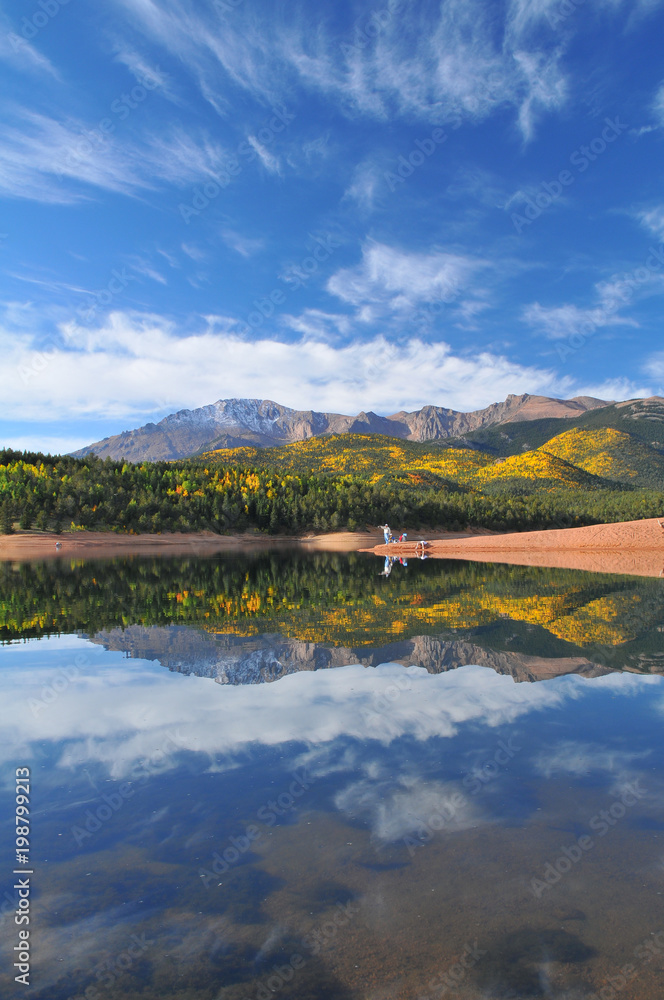Crystal Reservoir Colorado with Pikes Peak Crystal Reservoir Colorado with Pikes Peak