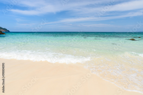 Beautiful beach  seascape clear water summer vacation