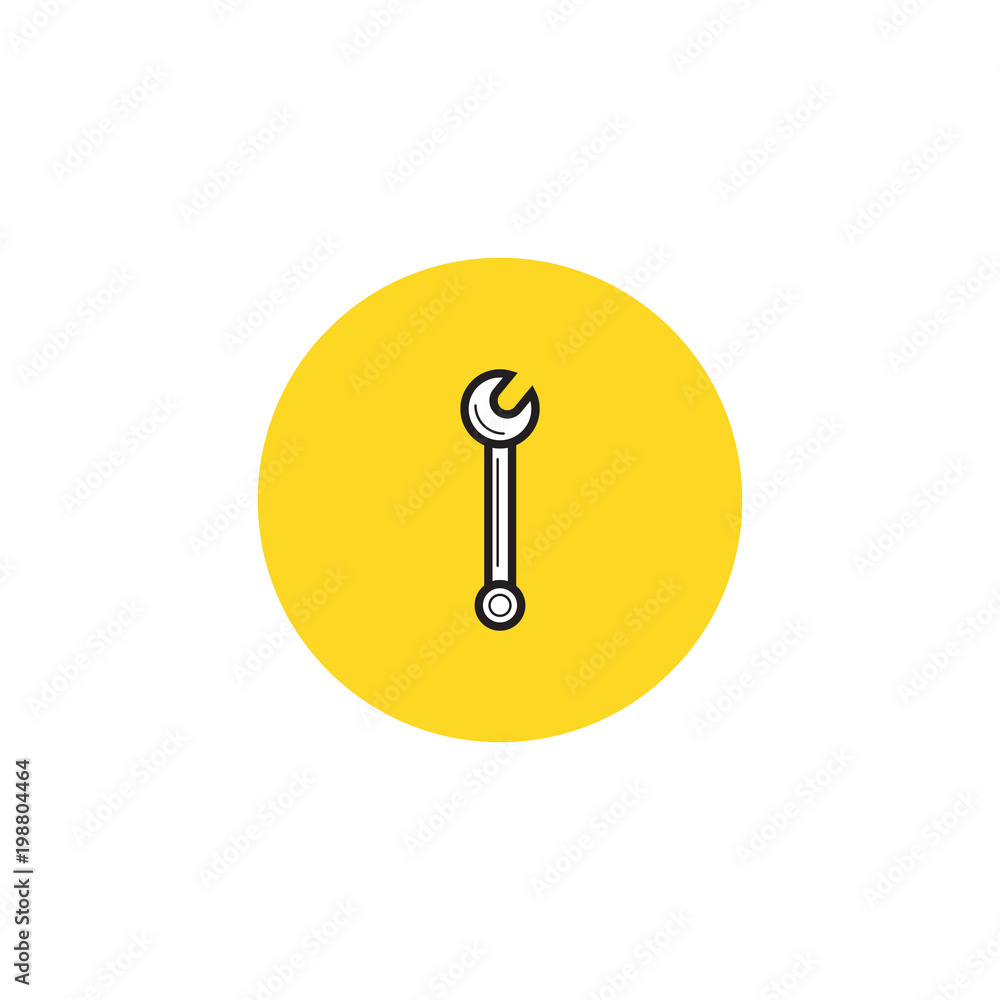 Wrench Icon in trendy flat style isolated on grey background. Spanner symbol for your web site design, logo, app, UI. Vector illustration, EPS10. Wrench Icon in trendy flat style isolated on grey background. Spanner symbol for your web site design, logo, app, UI. Vector illustration, EPS10.