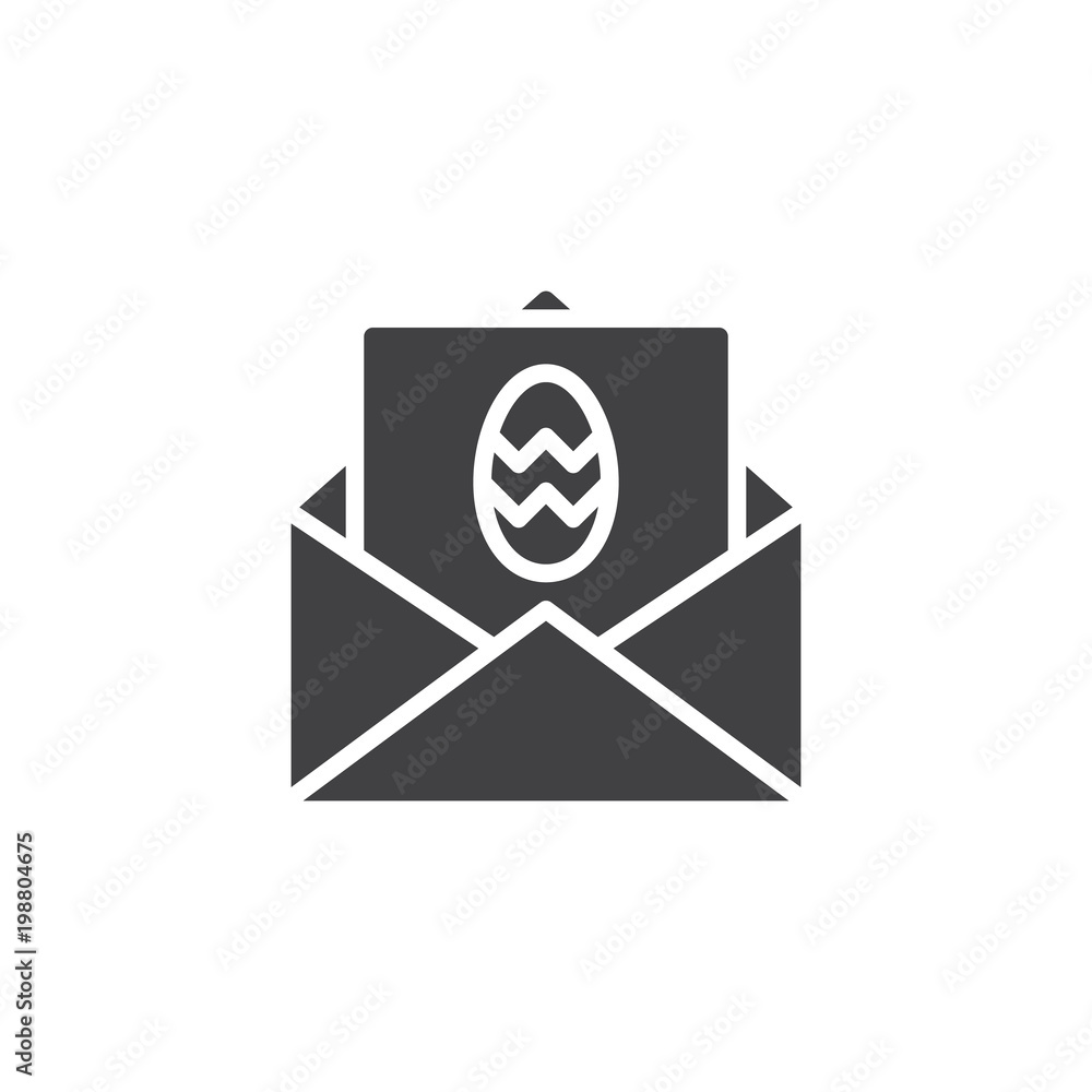 Easter envelope with greeting card vector icon. filled flat sign for mobile concept and web design. Letter with easter egg simple solid icon. Symbol, logo illustration Easter envelope with greeting card vector icon. filled flat sign for mobile concept and web design. Letter with easter egg simple solid icon. Symbol, logo illustration