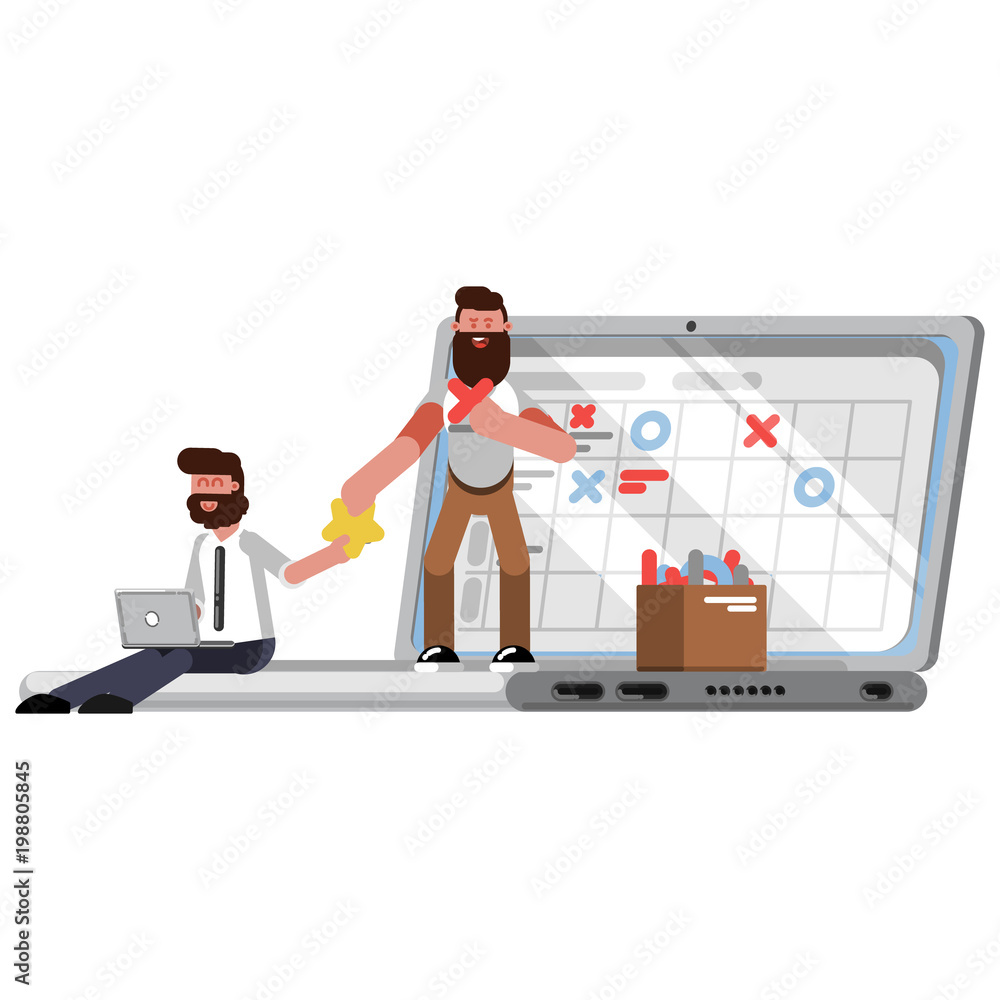 Planning and organization helpers on laptop Planning and organization helpers on laptop