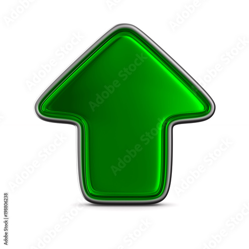 green arrow on white backgr...
