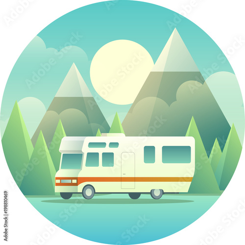 Mobile Home Illustration