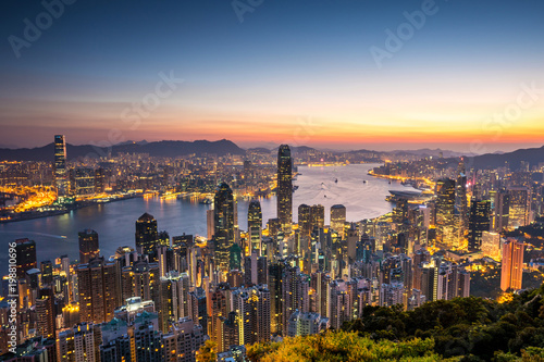The peak view point  Hong Kong.