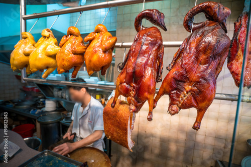 Goose and Duck in restaurant, Hong Kong