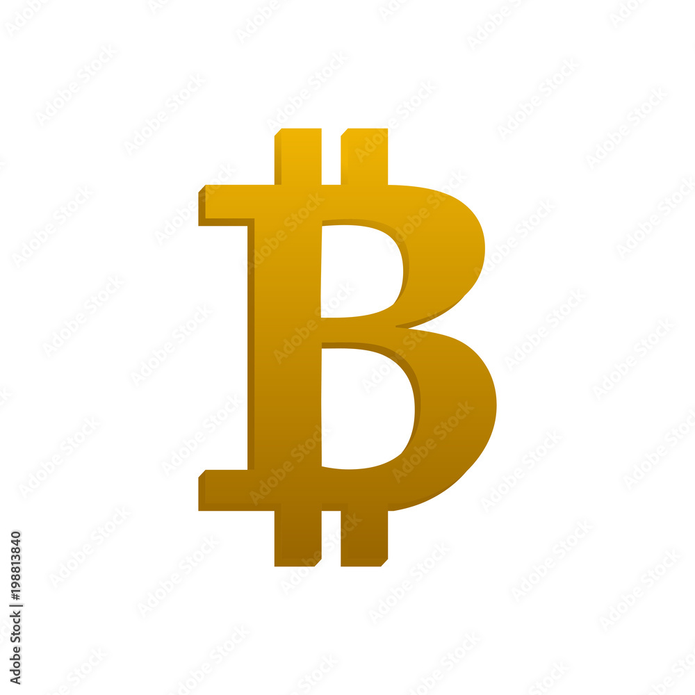 The letter B - the financial sign bitcoin The letter B - the financial sign bitcoin