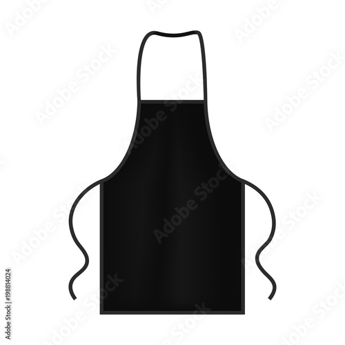 Vászonkép Black kitchen protective apron mocap