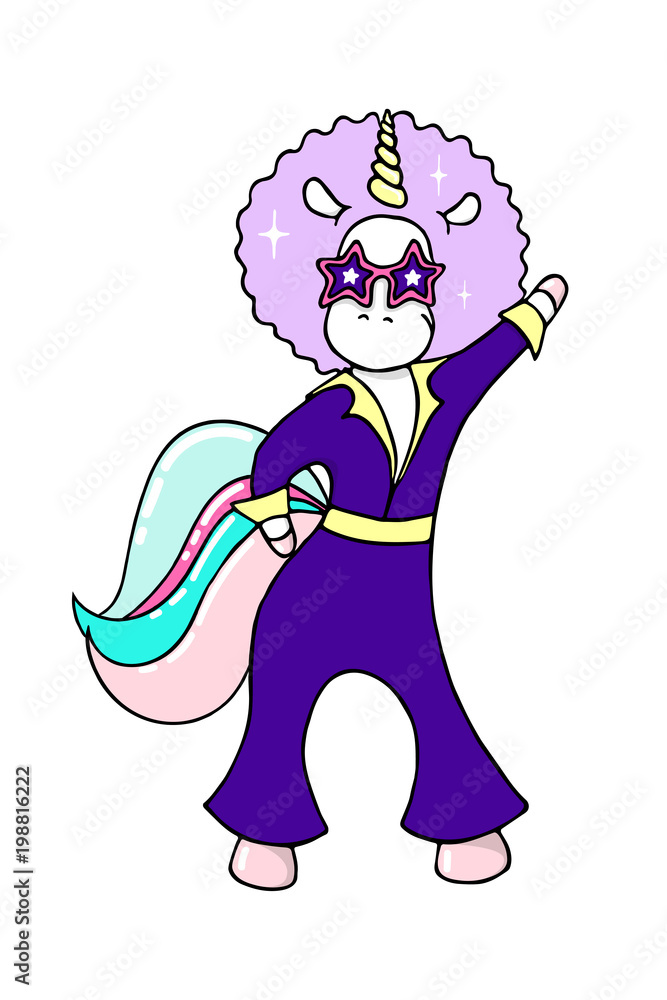 Hand drawn illustration of a magic unicorn. Vector isolated illustration Hand drawn illustration of a magic unicorn. Vector isolated illustration