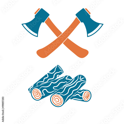 The ax and firewood icon