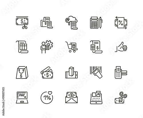 Set of Purchase Line Icons