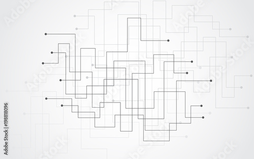 Wallpaper Mural Abstract background connecting innovation dots and line communication concept Torontodigital.ca