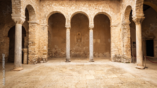 Atrium of euphrasian basilica in Porec