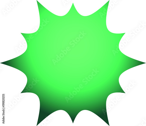 Light blue explosion badge