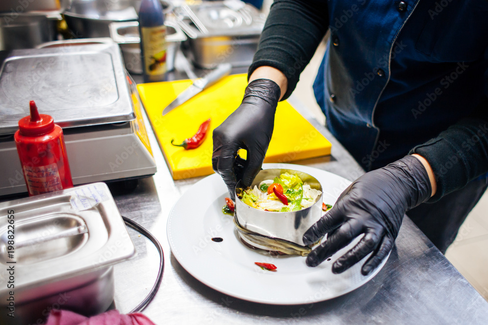 salad decoration in the shape