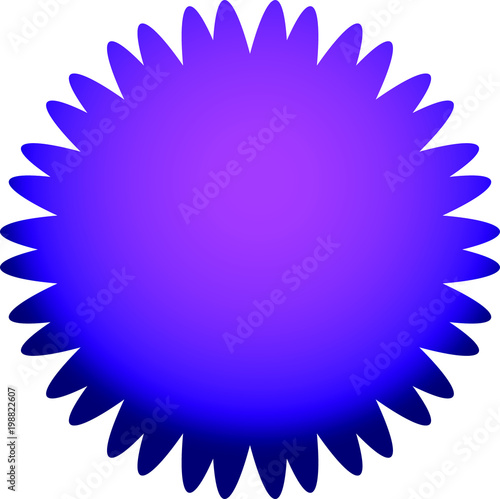 Purple flower badge