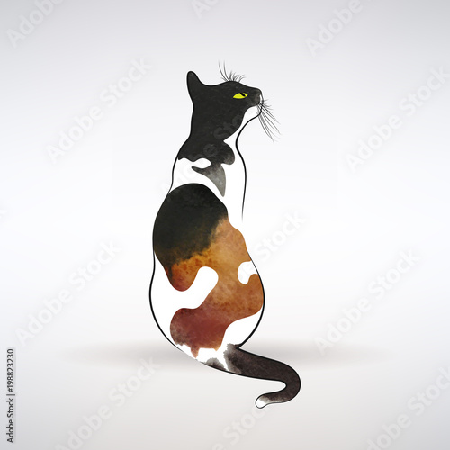 Stylized Cat with Spots