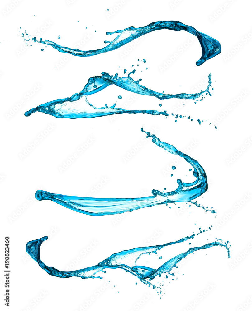 Water splash shape isolated on white background Water splash shape isolated on white background