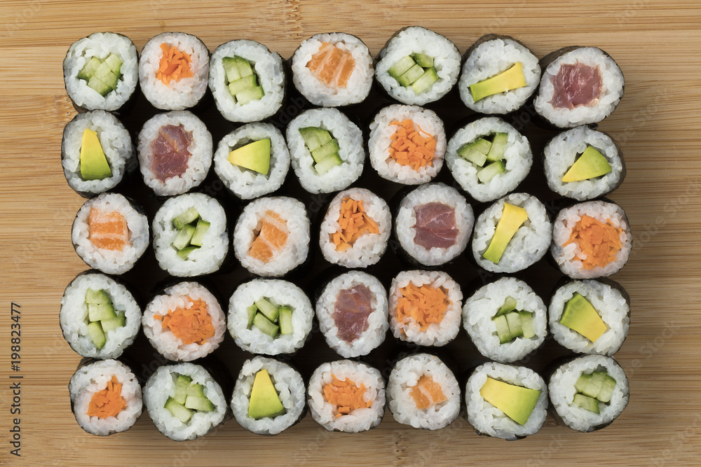 Traditional Japanese sushi maki Stock Photo | Adobe Stock