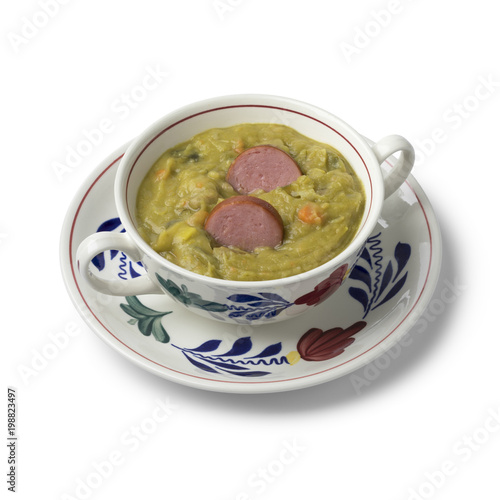  Traditional bowl with Dutch pea soup
