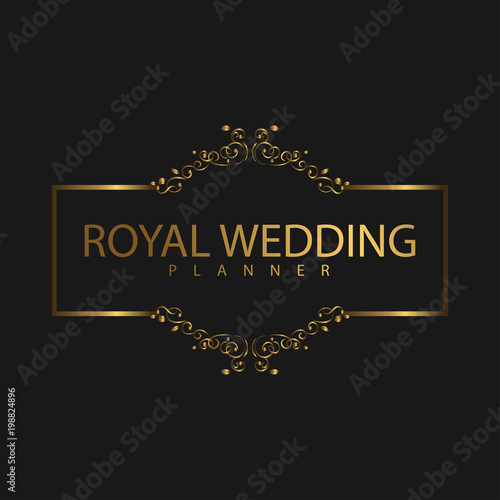 Logo Luxury with Golden Color