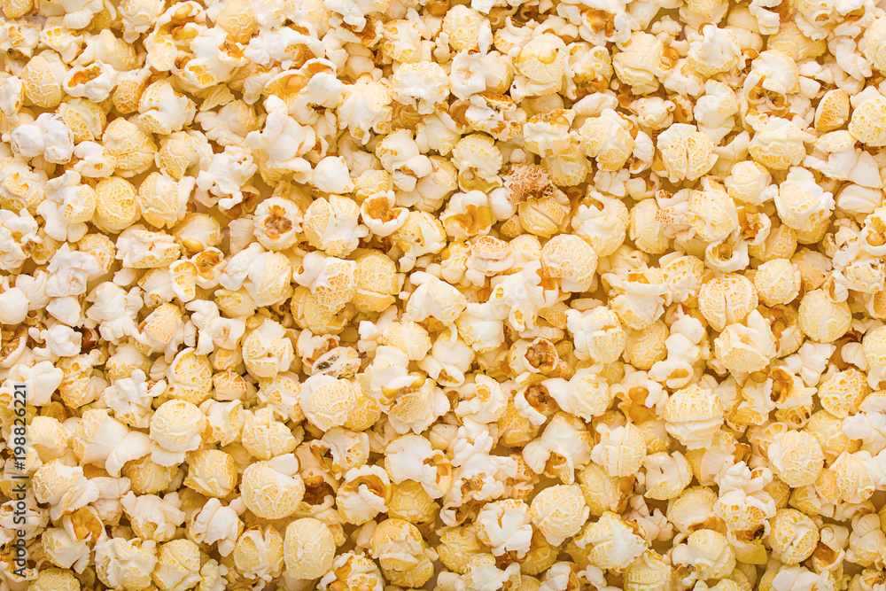 popcorn background, copy space, full depth of field popcorn background, copy space, full depth of field