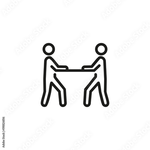 Face-to-face interrogation icon