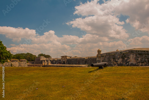 Fortaleza de San Carlos de La Cabana, Fort of Saint Charles entrance. Havana. Old fortress in Cuba photo