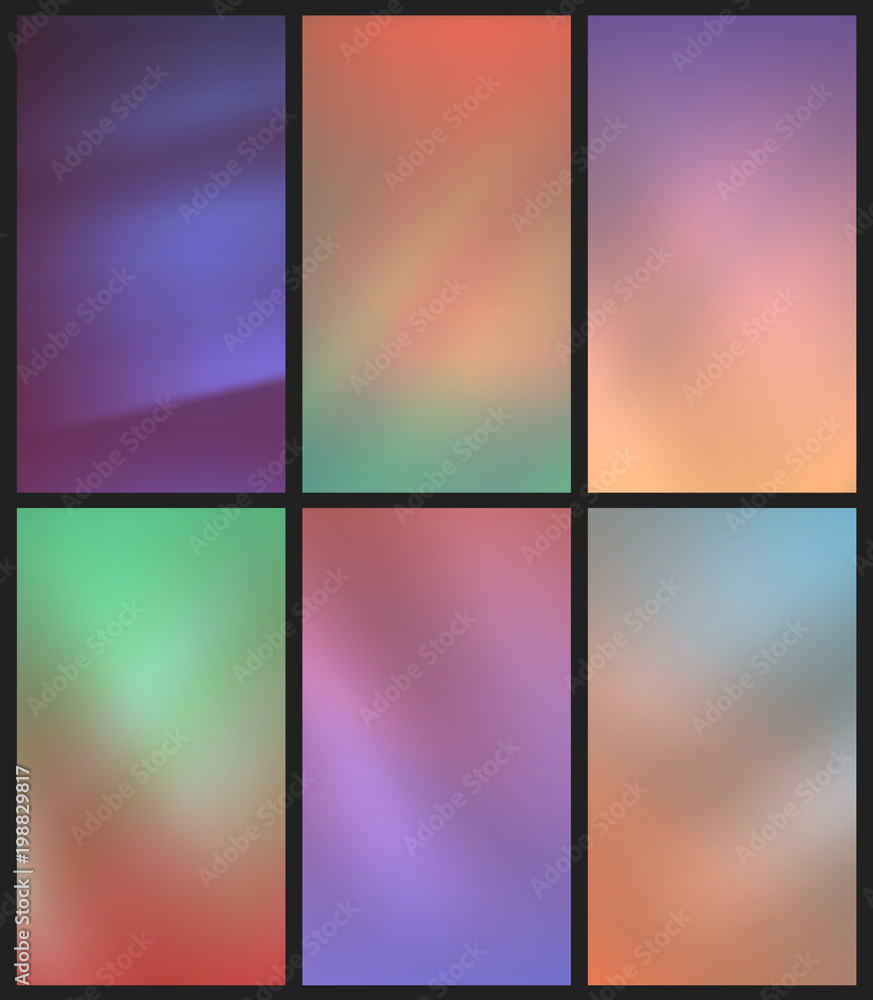 Set of blurred backgrounds Set of blurred backgrounds