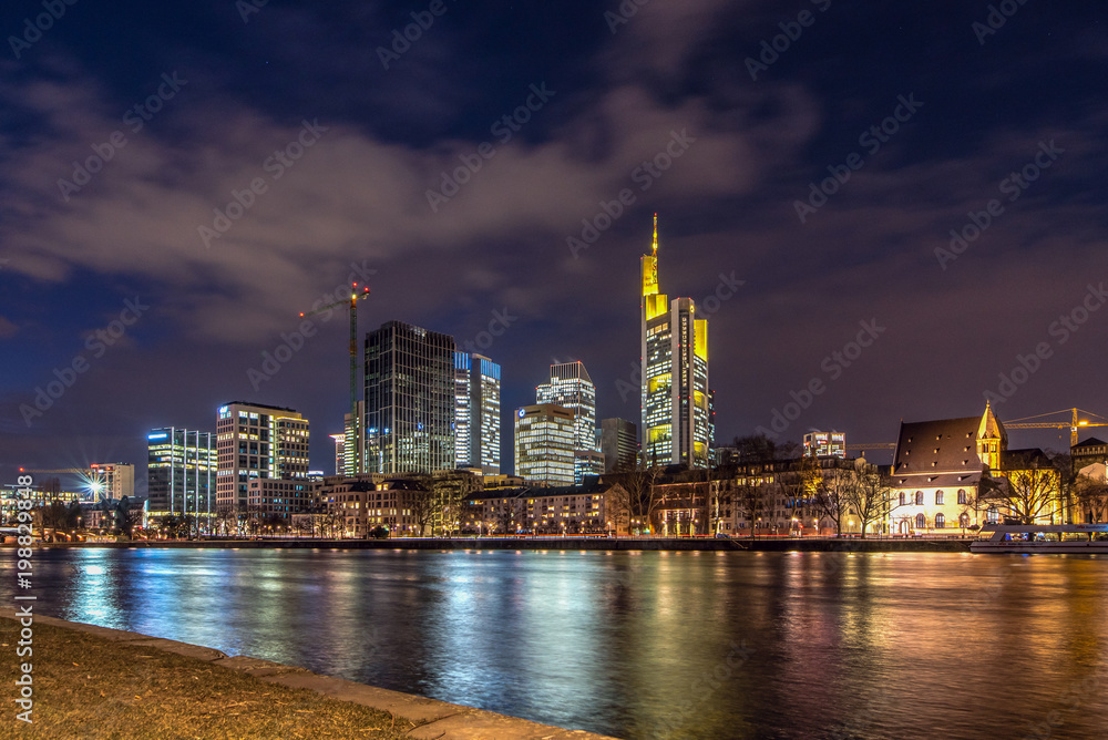The skyline of the banking metropolis in Frankfurt am Main. Frankfurt, Germany / 26 February 2018