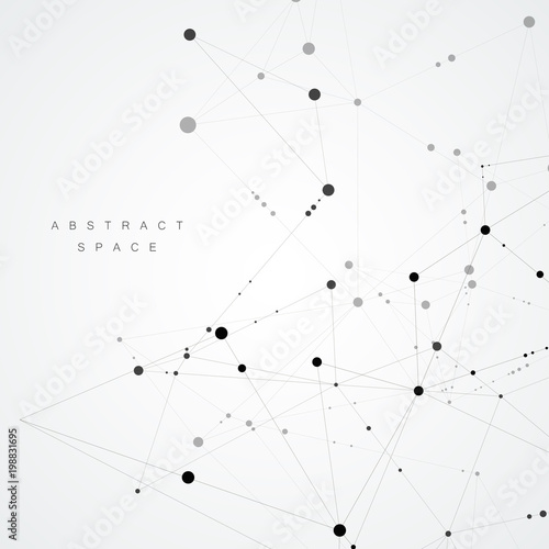 Abstract medicine, science, technology background. Molecule connection structure of neurons chain