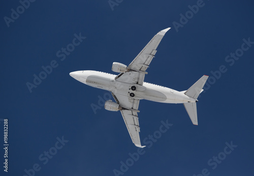 passenger plane flying