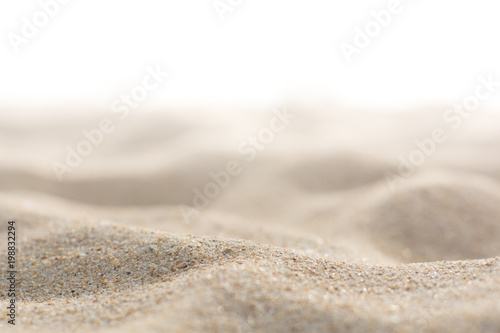 Sand on white background