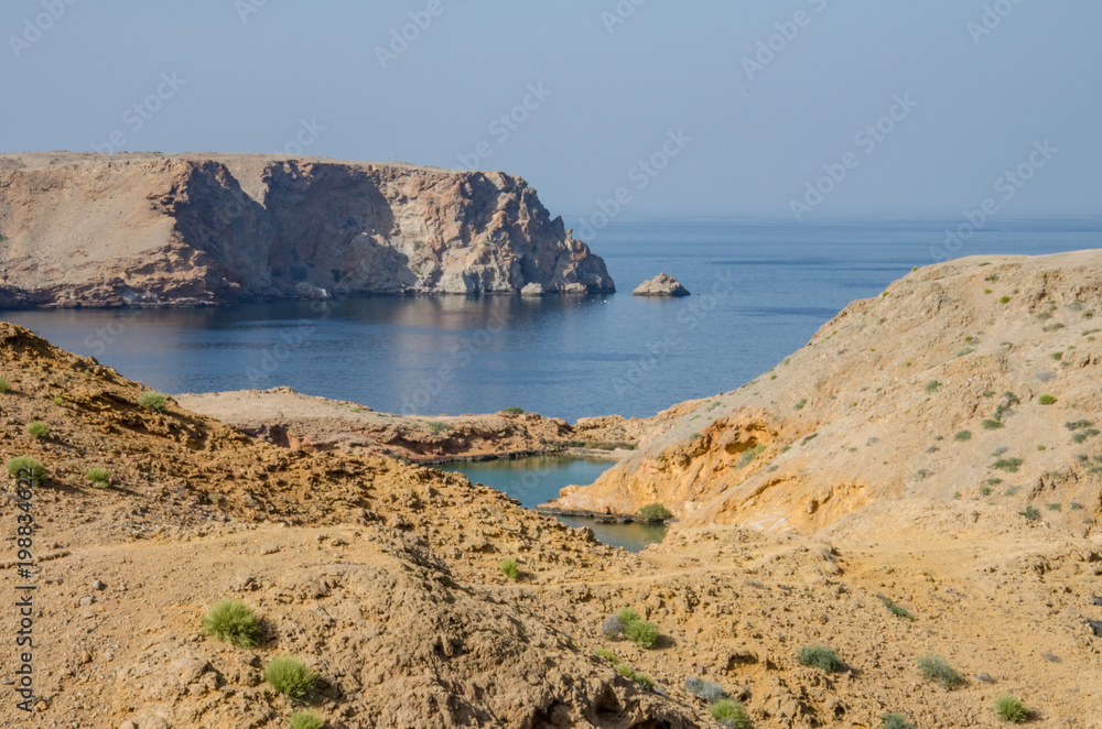 Wild and remote beach in Oman