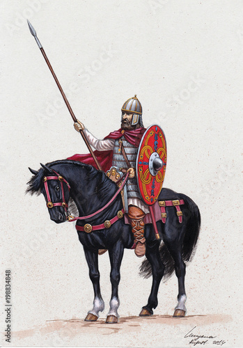 Canvas Print Merovingian rider, VI - VII c
