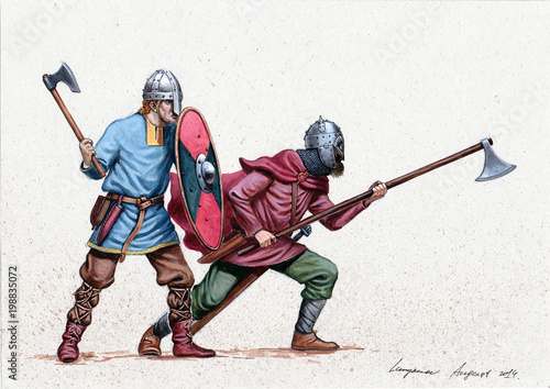 Vikings. Medieval knights i...