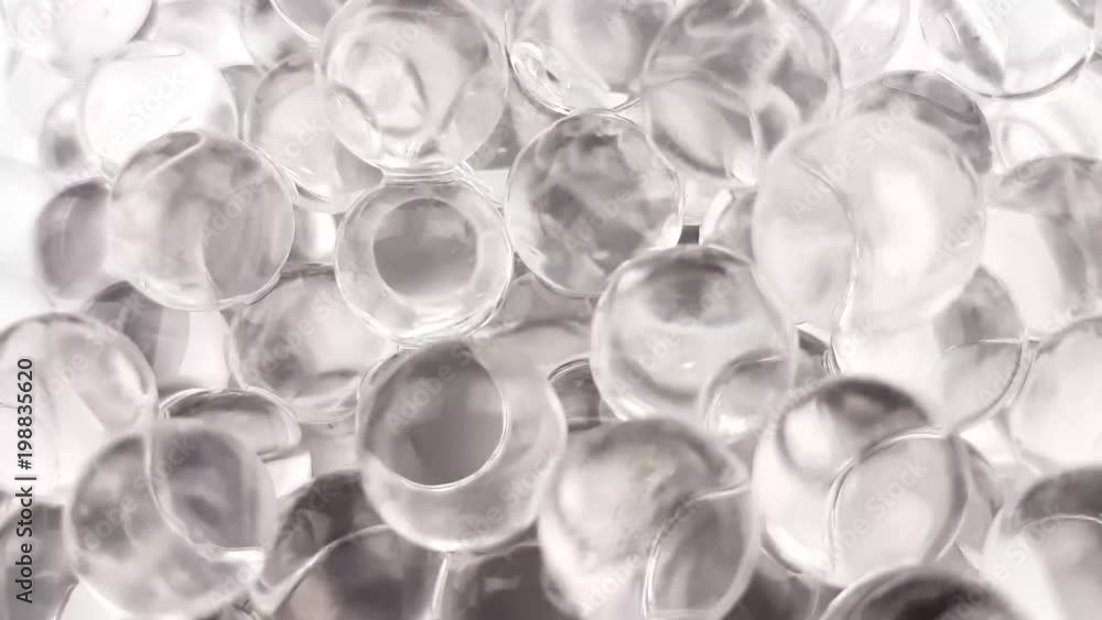 Crystal water hydro gel balls rotating. Seamless loop. Crystal water hydro gel balls rotating. Seamless loop.