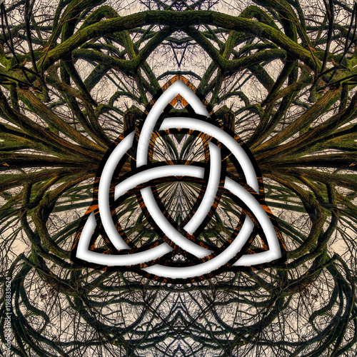 Canvas Print poster, celtic, tree, trinity