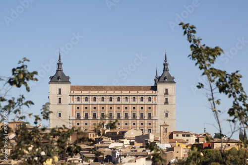 Panoramic of Toledo, with blue sky. Castilla la Mancha. Spain