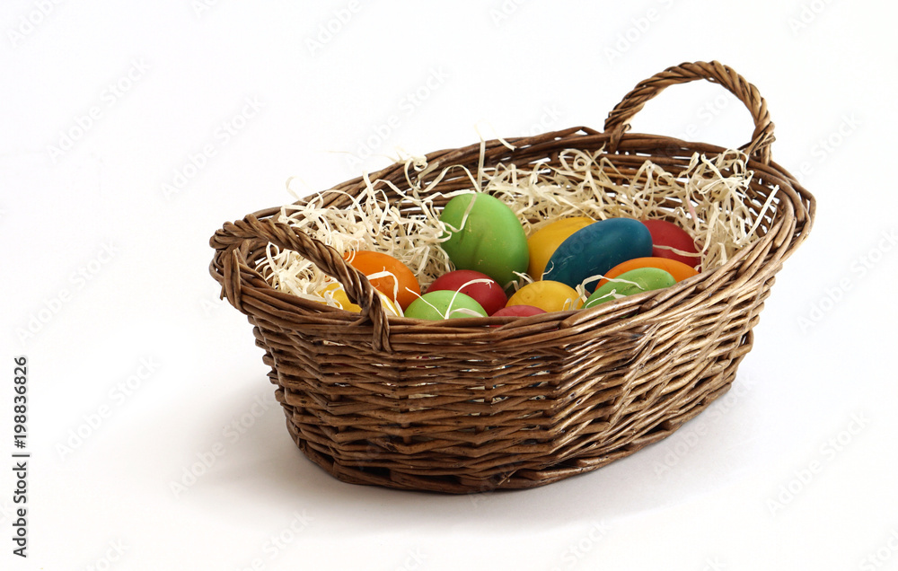 easter basket with easter eggs easter basket with easter eggs