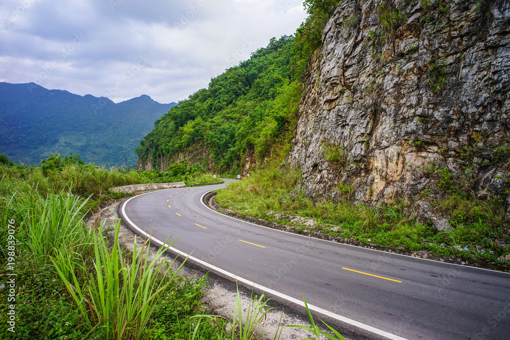 Mountain road in Northern Vietnam